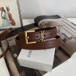 Saint Laurent 90cm Leather Belt - Brand New in Box